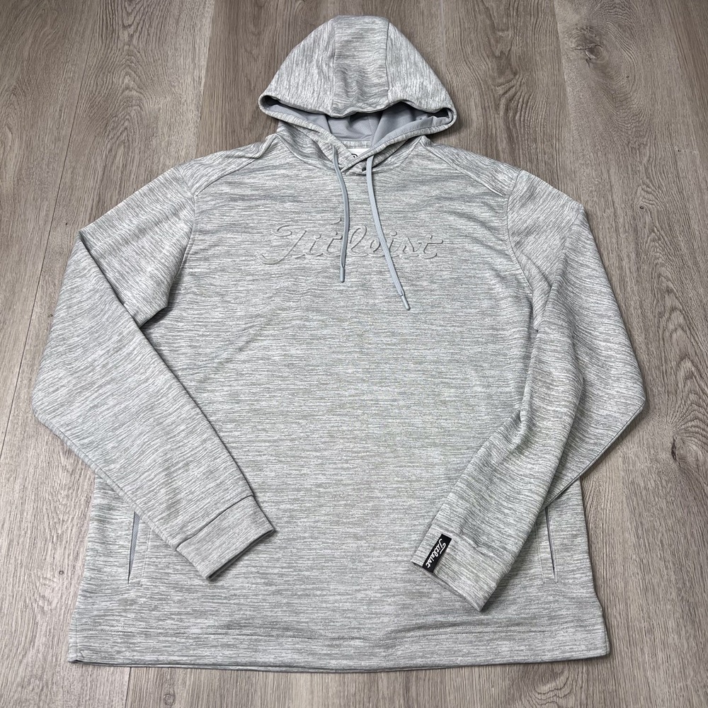 Footjoy Titleist Team Issue Pullover Hoodie Mens Size Medium Heathered Gray - Picture 2 of 11